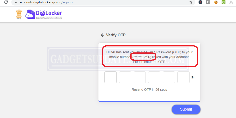 How to see which mobile number is linked in the Aadhaar card with the help of Digi Locker. OTP