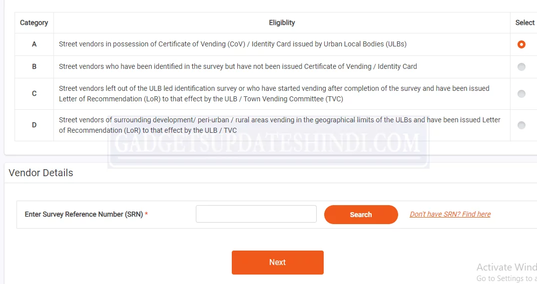 How to find Survey Reference Number (SRN)