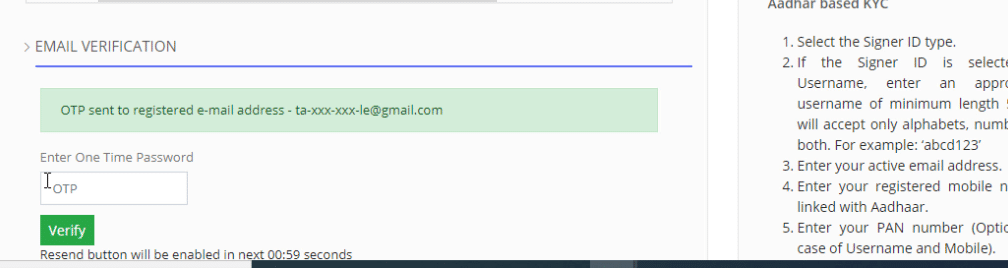 Email Verification, Mobile Verification eSign