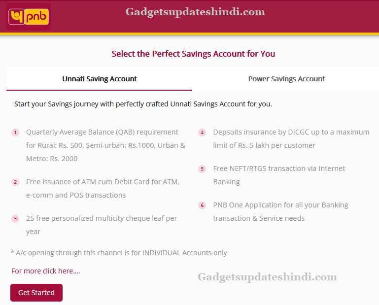 PNB UNNATI SAVING ACCOUNT compressed