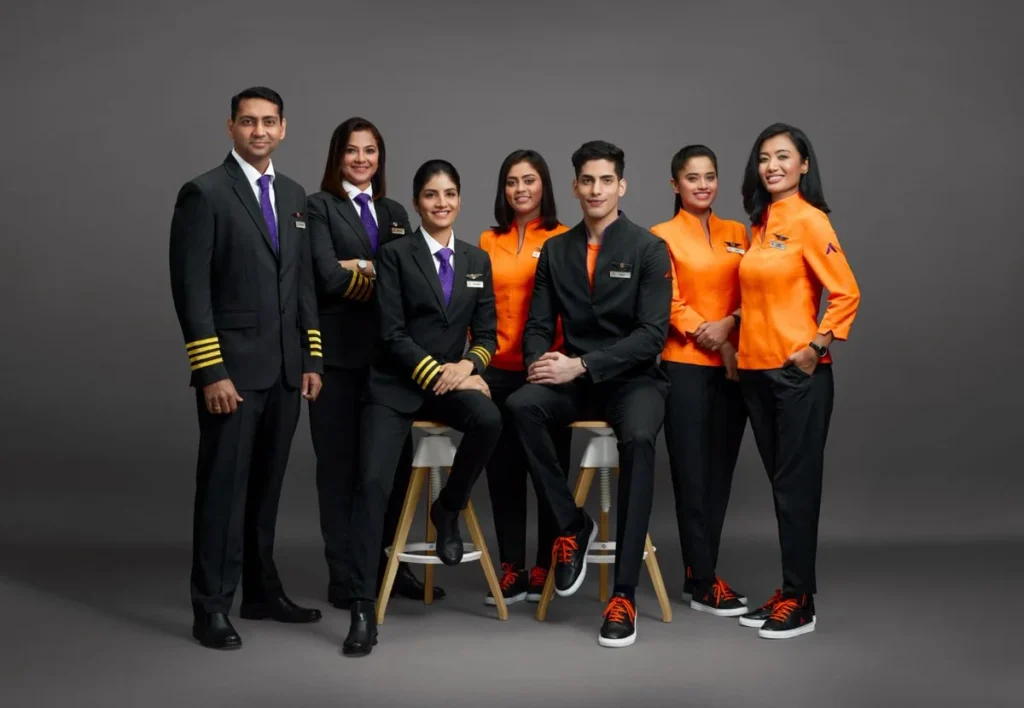 First Look of AkasaAir's Cabin Crew and Pilot, akasa air uniform