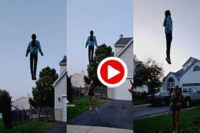 viral video today 2022 girl suddenly hanging in the air