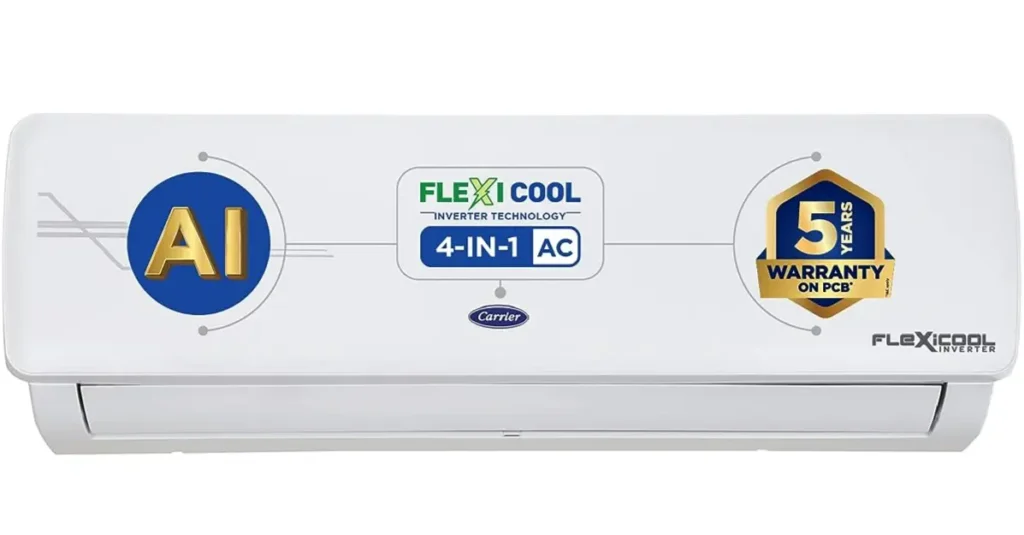 Carrier 1.5 Ton 3 Star AI Flexicool Inverter Split AC