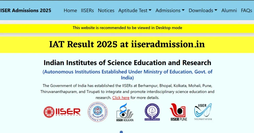 IAT Result 2025 Post-wise Vacancy