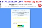 RRB NTPC Graduate Level Answer Key 2025