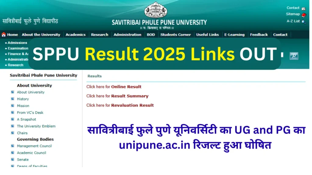 SPPU Result 2025 Links OUT